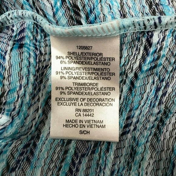 MPG Mondetta Womens Performance Gear Blue Chevron Print Racerback Athletic Dress - Picture 9 of 10